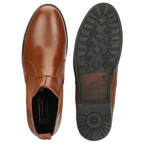 Image of Leatherful Chelsea boots for Men | Full Grain Leather | Genuine Leather | Smart Casual | Office, Party