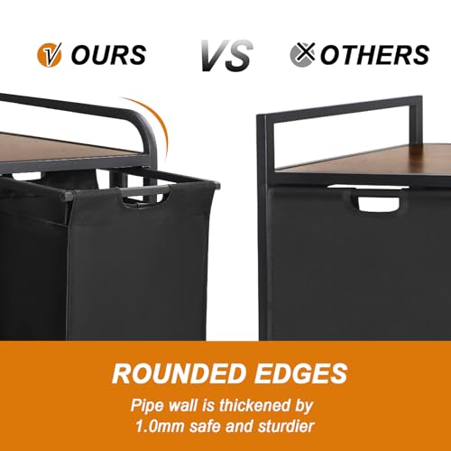 Fuilee Extra Large Laundry Sorter, Laundry Hamper With Removable 3 Large Bags, 3 × 18.5 Gal (210L) Capacity, Waterproof Laundry Hamper For Washing Clothes-1 Storage Shelf thumb #6