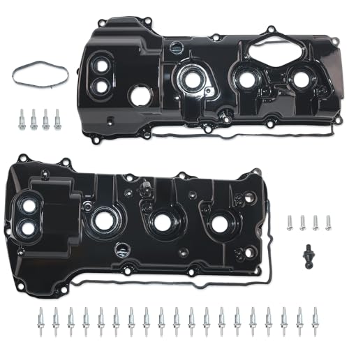 XUNUOPARTS 3.5L EcoBoost Aluminum Valve Cover Set (Pair) with Gaskets & Bolts Compatible with 2013-2016 Ford F-150 2015-2017 Ford Expedition Replaces BL3Z-6582-H DL3Z-6582-C
