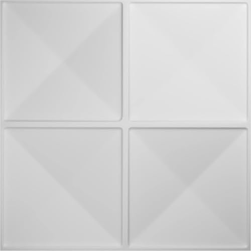 Miniatura 5 de Ekena Millwork WP20X20RIWH-CASE-20 19 5/8 pulgadas de ancho x 19 5/8 pulgadas de alto Richmond EnduraWall Decorativo 3D Panel de pared cubre 53.49