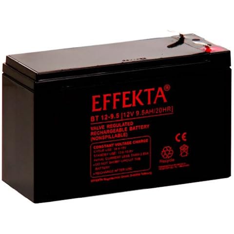 Effekta AGM Akku Batterie Typ BT12-9,5 12V 9,5Ah Anschluß 6,3mm Cover