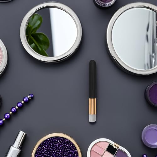 Pinceles de maquillaje ideales para uso diario y viajes con cabezal redondo 5