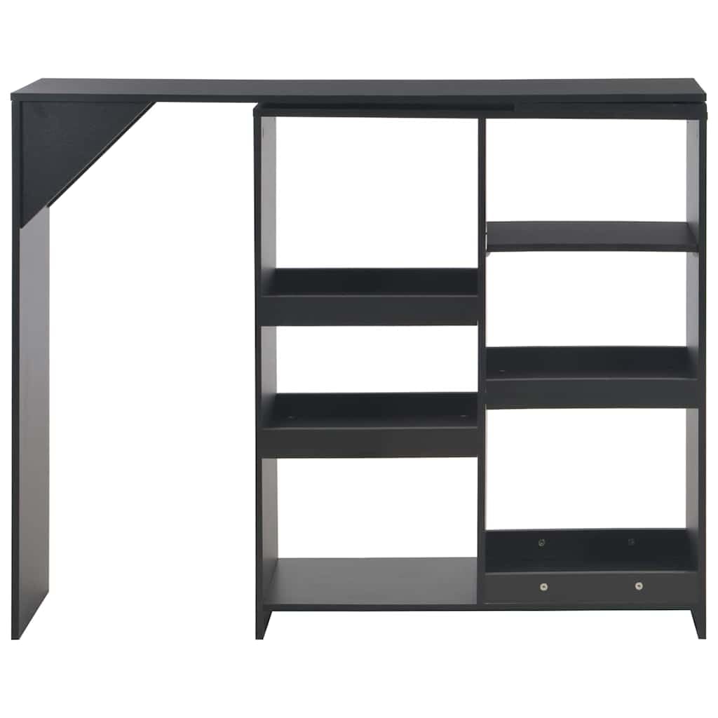 Tavolo da bar con ripiano mobile, in legno, 138 x 39 x 110 cm, salvaspazio, moderno, per cucina, sala da pranzo, famiglia, per mangiare e bere
