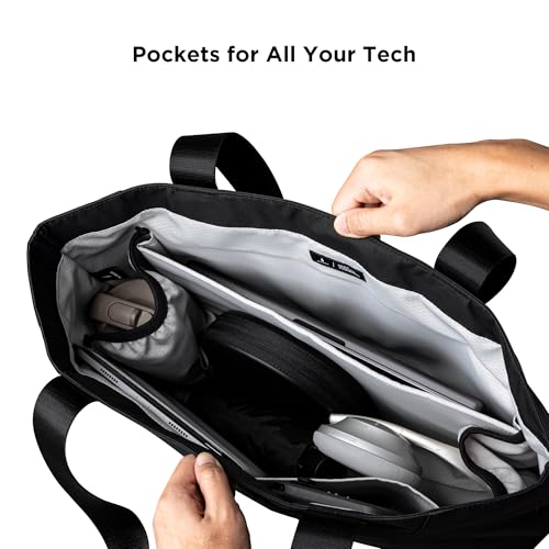 ALPAKA Elements Tote L and HUB Carabiner (L) - Spacious Interior Tote Bag with Foldable, bags with cup holder inside; Quick Release Keychain with Magnetic Belt Clip - EDC Carabiner for Keys.4