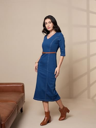 Image of Sassafras worklyf Women Bodycon Dress with Crop Blazer