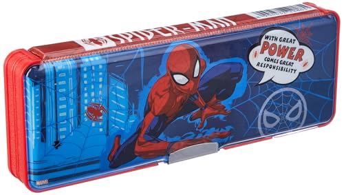Image of Spiderman Power Magnetic Pencil Box for Boy & Girl, Aesthetic, Space Astronaut Theme Pencil Case Return Gifts for Kids, Multicolor