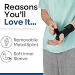 Carpal Tunnel Wrist Brace | Night Wrist Support Guard | Wrist Splint & Hand Brace | Carpal Tunnel Syndrome & Wrist Tendonitis Pain Relief with Forearm Compression | For Men & Women (Left Wrist Brace) - Image 5