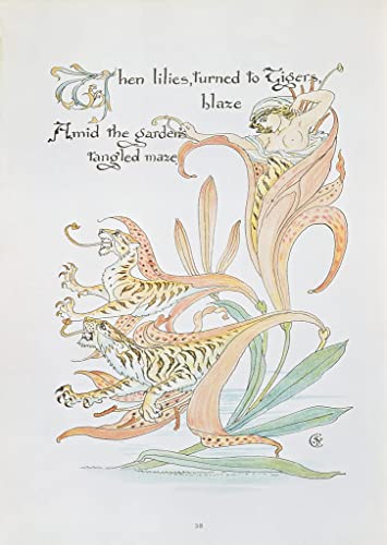 Toile pour le festin de la flore par Walter Crane tableau salon 60x90cm