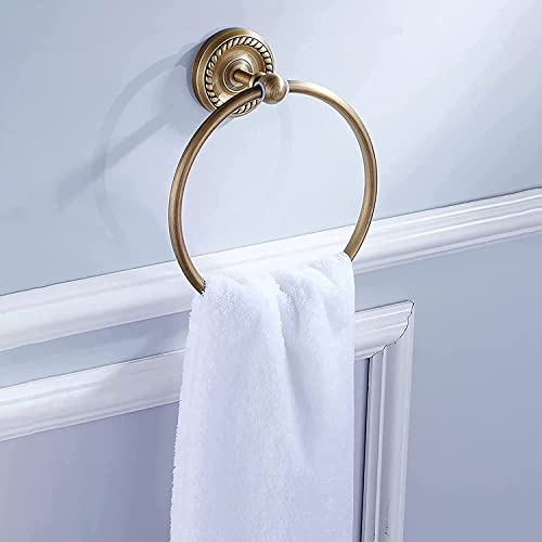 Bague de serviette de salle de bain en cuivre pour décoration murale - 4