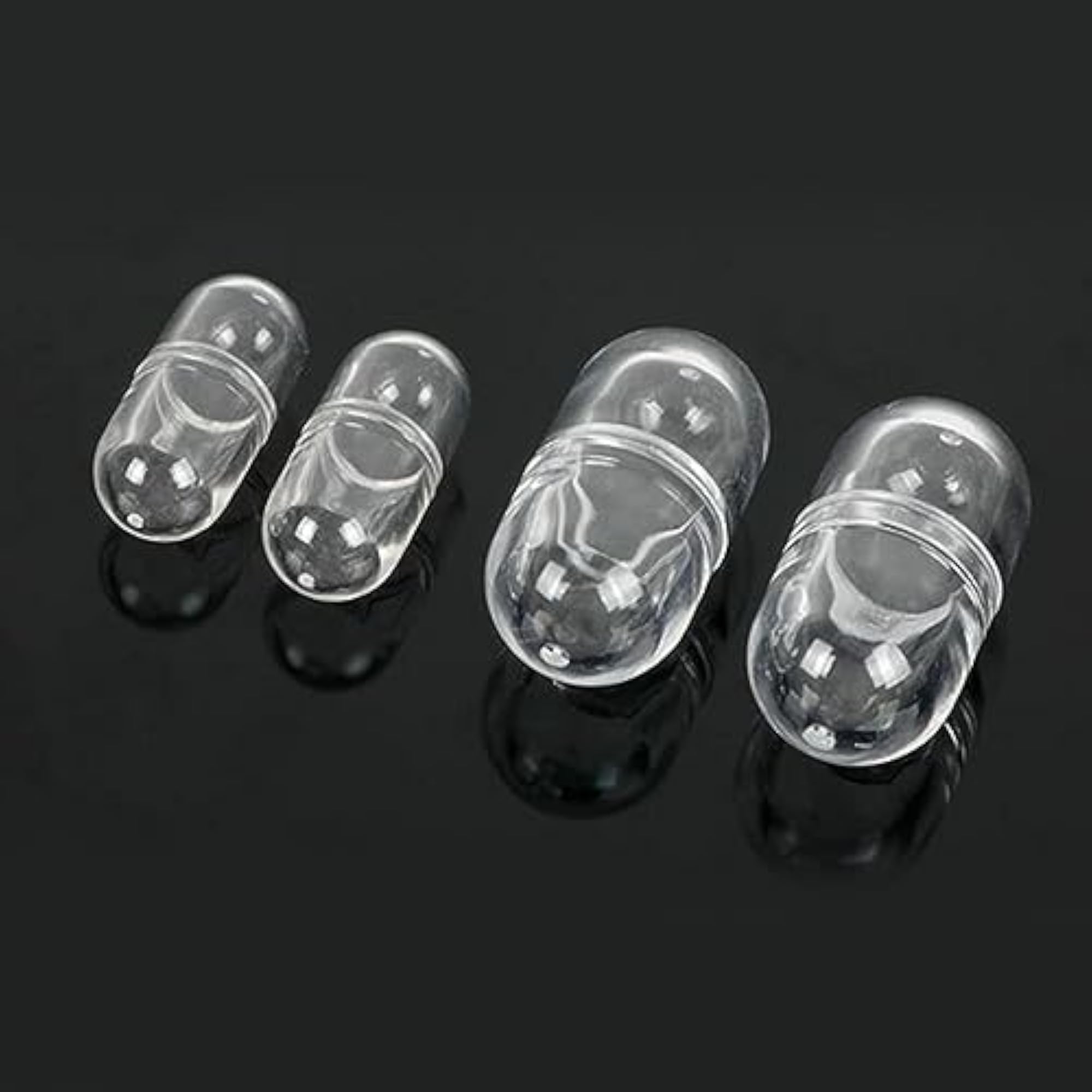 Mini Empty Clear Capsule for Lipstick, 4x100x