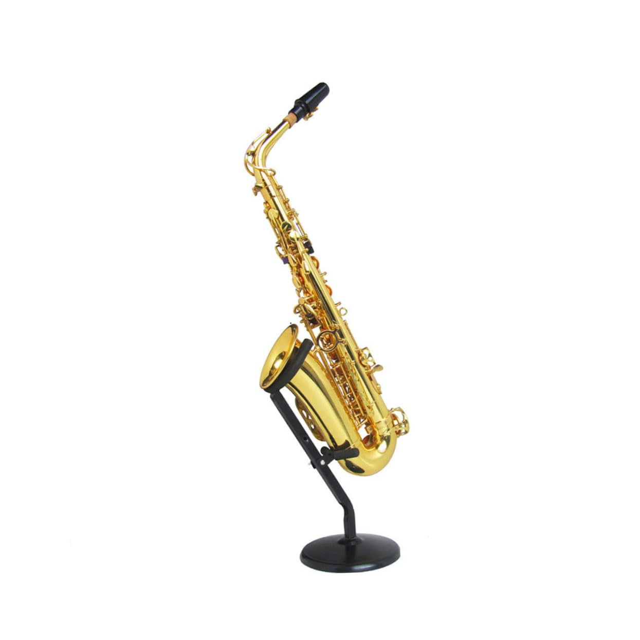 Mobestech Supporto per Sax Contralto Nero in Ferro, Reggi Sax Robusto | Rivestimento in Spugna, Antiruggine e Resistente All'usura, Struttura Stabile per Strumento