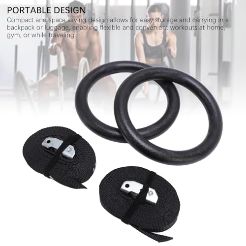Anillas para gimnasia con capacidad de 661.38 lb miniatura 7