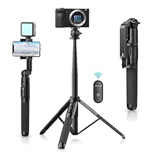 ULANZI SK-03 Selfie Stick Tripod, 64″ Professional Stable Phone Tripod Stand for Smartphone/Action Camera, 3 in 1 Extendable Phone Tripod with Detachable Remote for Travel Selfies Video Recording Vlog