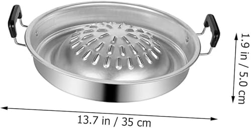 Miniatura 3 de Parrilla de aluminio resistente al calor de las manijas dobles de la cacerola profesional para acampar al
