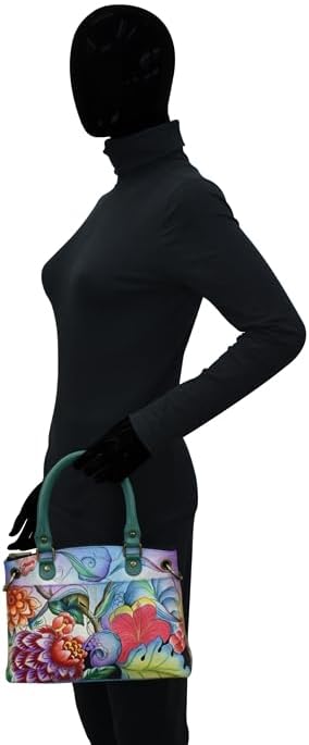 Anna by Anuschka Women's Original Genuine Leather Hand-Painted Small Satchel - Leather Handbag for Women | Original, Genuine Leather, Hand-Painted, for Women - Image 2