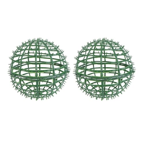 WOFASHPURET 2pcs Flower Arrangement Flower Shelf Holder Wedding Supplies Garden Supply Wedding Props Grass Ball Ornament Rack Flower Holder Flower Arranging Rack Faux Green Ball Frame Rack