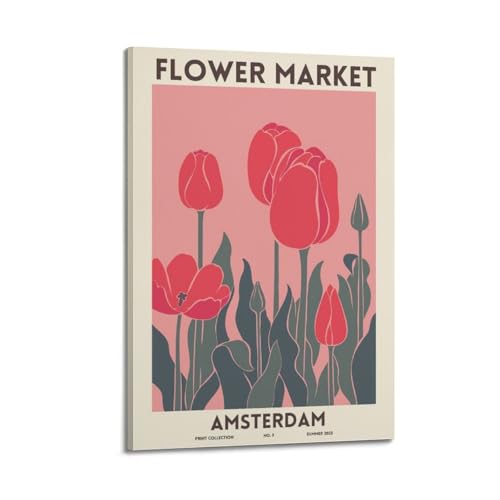 Poster fleurs de tulipe art mural moderne décoration esthétique