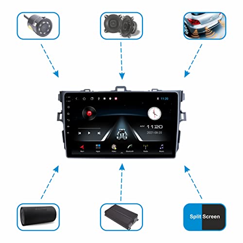 Image of 9 Inches Advanced Car Radio Receiver Android 10 System for Toyota Etios Liva with 2Gb /16Gb Ram & ROM with Apple Carplay & Android Auto - Bluetooth