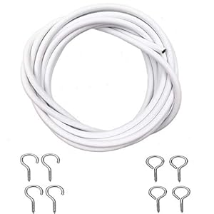 Ipeak JGJNV77 Vorhangdraht Zubehörset 3m Weiß