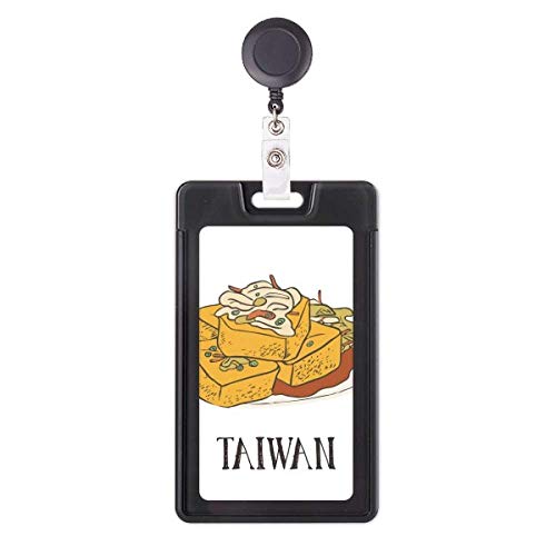 Étui rétractable pour badge Snake Food anti-perte motif tofu Taiwan