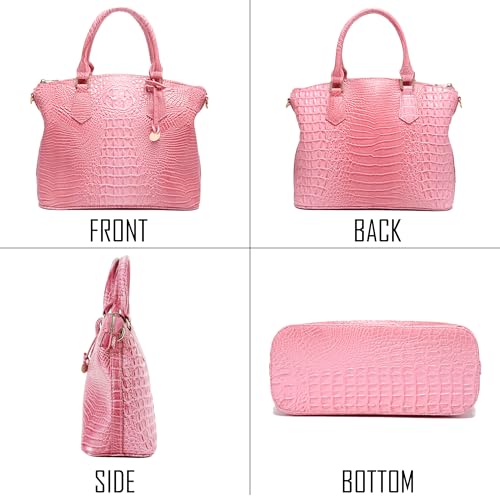 Image of Makcr Joacbv Women Purse Satchel Bag Long Crossbody Classy Tote Bag Top Handle Vegan Leather Ladies Handbags Embossed Pattern