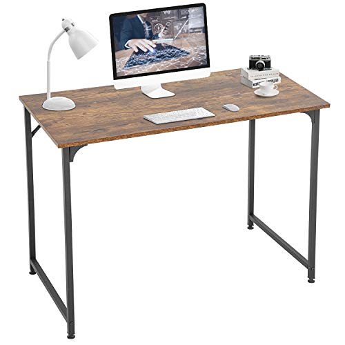 Fdw Computer Desk Home Office Desk Gaming Desk Corner Writing Black Large 47”L X 23”W Student Art Modren Simple Style Pc Wood And Metal Desk Workstation For Small Space，Vintage #TOP20