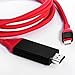 USB-C/PD 4k HDMI Cable Compatible with Samsung Galaxy A71 5G with Full 2160p@30Hz, 6Ft/2M Cable [Red, Thunderbolt 3 Compatible]