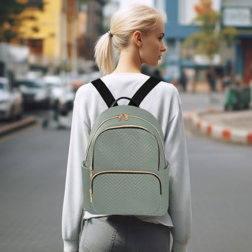 Image of ALAZA Gray Green Medium Backpack Purse for Women Travel Bag Fashion Daypack Back Pack Shoulder Bag