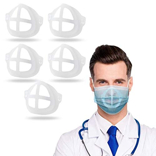 3D Mask Bracket - Internal Support Holder Frame Nose Breathing Smoothly- Lipstick Protection Cool Mask Bracket - DIY Face Mask Accessories - 5Pcs (L-Adult)