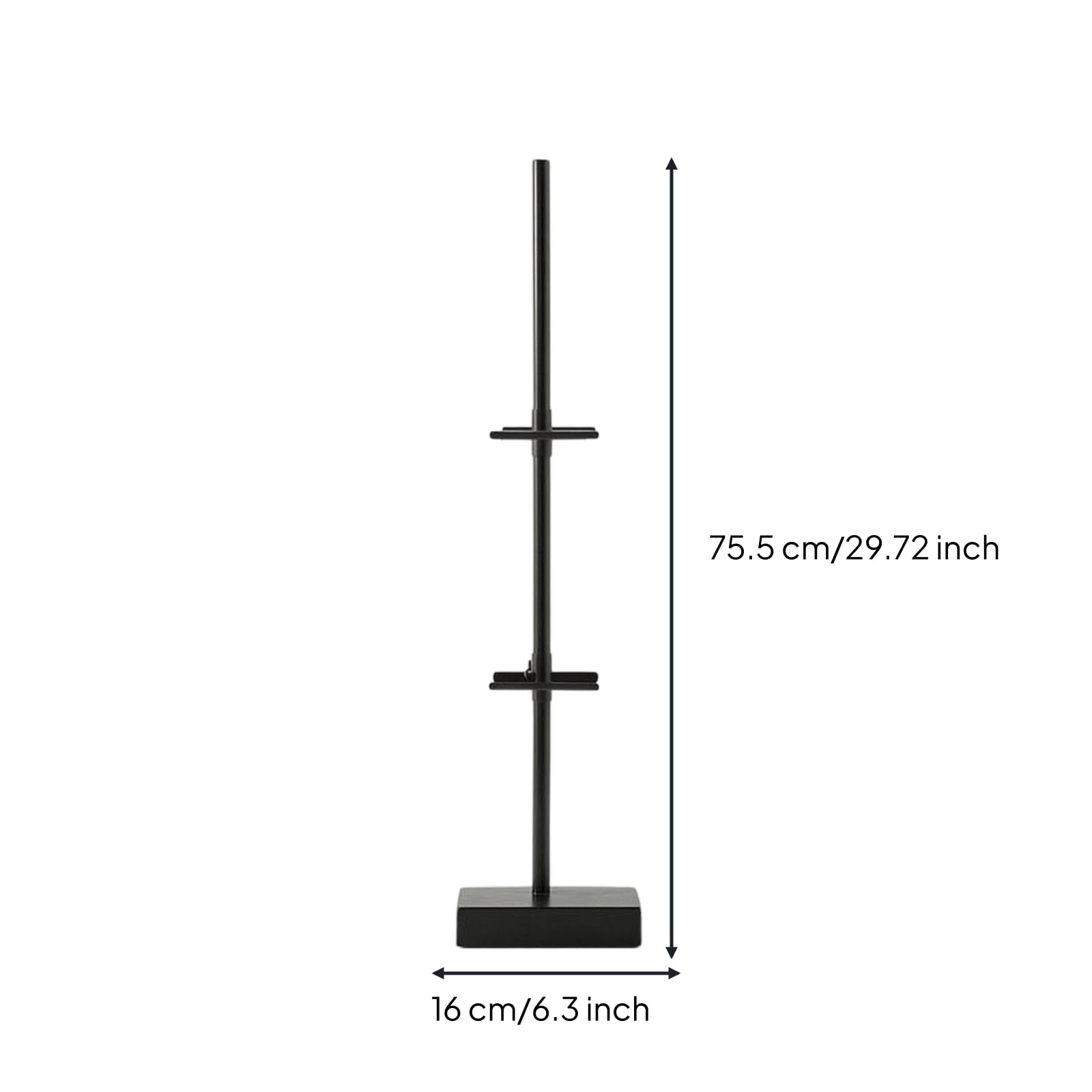 LOVIVER Soporte para Marco de Fotos Soporte de Mesa Expositor para Cuadros Portafotos con Poste Vertical Base Pesada Hierro Forjado Ahorro de Espacio Adecuado , Negro