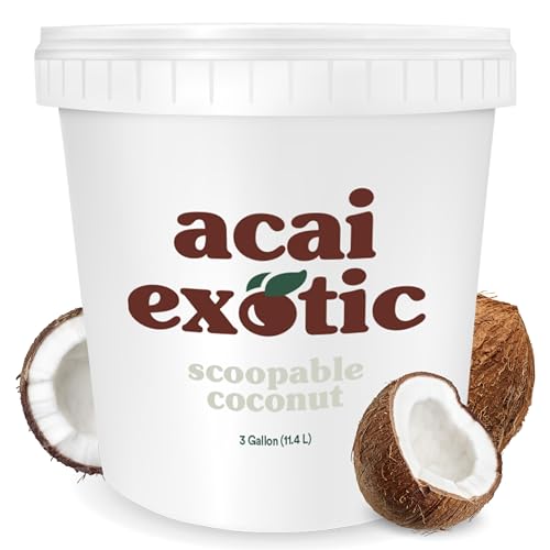 Non Dairy Ice Cream - Creamy Sorbet with Coconut Cream & Raw Demerara Sugar - Great for Fruit Bowls, Frozen Smoothies & Guilt Free Snacking - Scoopable Superfruits Coconut Fruit Sorbet by Acai Exotic