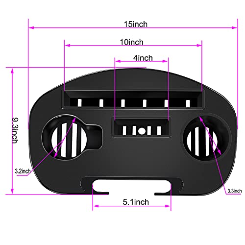 Image of Zero Gravity Chair Tray, Multifunctional recliners Cup Holder Tray, Zero Gravity Lounge Chair Cup Holder, Utility Clip on Side Recliner Table /Tray for ipadmini /Air /Pro, Cellphone,Cup-Black