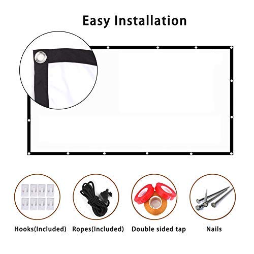 3D Leinwand AYAOQIANG Beamer Leinwand 4K 3D HD 16:9