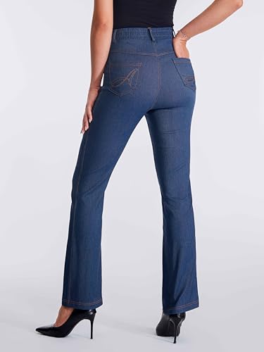 AFITNE Women’s High Waisted Stretchy Pull On Flare Jeans Trendy Fashion Cute Bootcut Denim Like Jeggings2