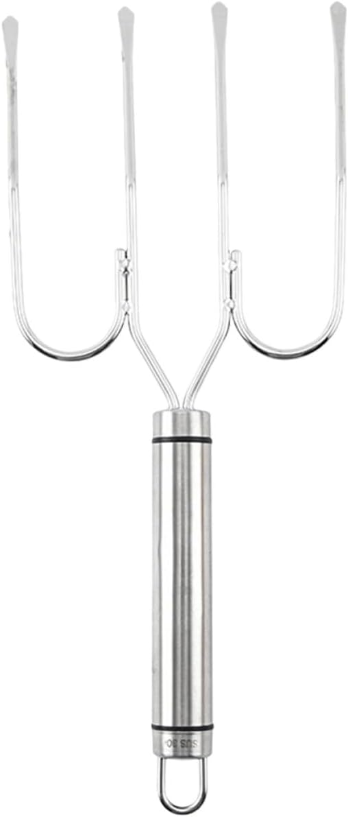 Stainless Steel Turkey Lifter Fork for Bbq, Roasting, Kitchen Prep