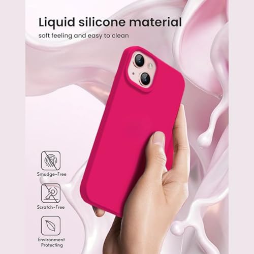 Image of Premium Liquid Silicone Case for iPhone 11 - Slim Full Body Protective Back Cover with Soft Microfiber Lining, Anti-Slip Grip Scratch Resistant Phone Case(Hot Pink)