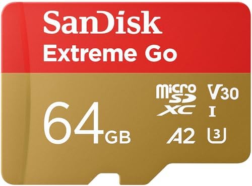 Interior 8 SanDisk 64GB Extreme Go Tarjeta Micro SD + Adaptador SD (para Sma...