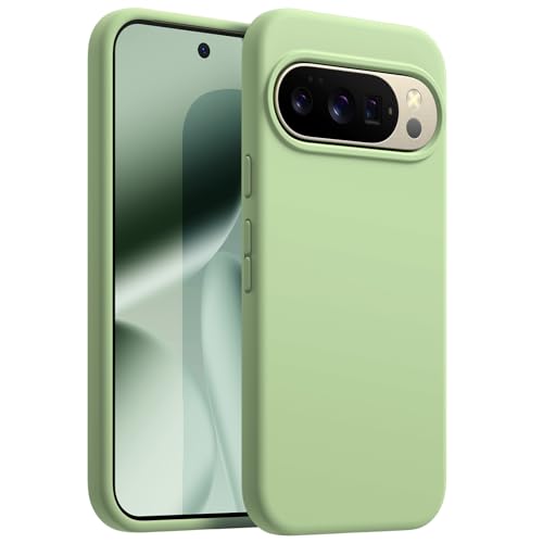 Image of JETech Liquid Silicone Cover Case for Google Pixel 10 /10 Pro 2025, Silky Soft Touch Full-Body Protection, Anti-Scratch Shockproof Phone Cover with Microfiber Lining (Jade)