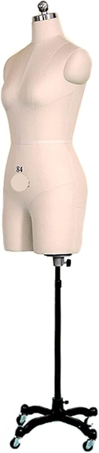 Pinnable Dress Form for Sewing, Female Mannequin Torso with Stand, Adjustable Height Plus Size Manikin(Small)