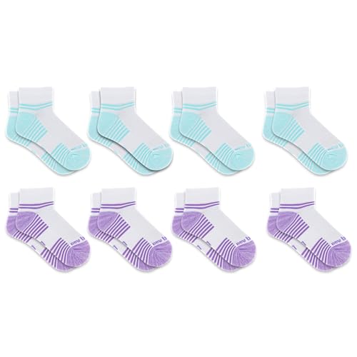 New Balance Kids' Performance Cushioned Low Cut Socks-8 Pairs-Breathable Mesh Arch Support3