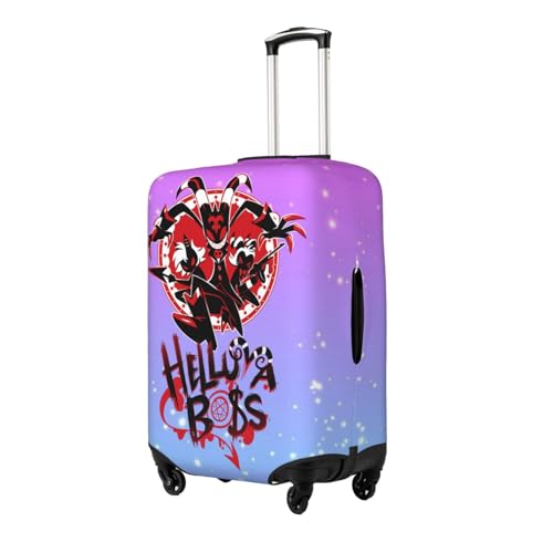 Helluva Boss Travel Luggage Cover, Colorful Suitcase Luggage Protector, Washable Baggage Cover, Dustproof Protector Fits 18-32 Inch Luggage Large2