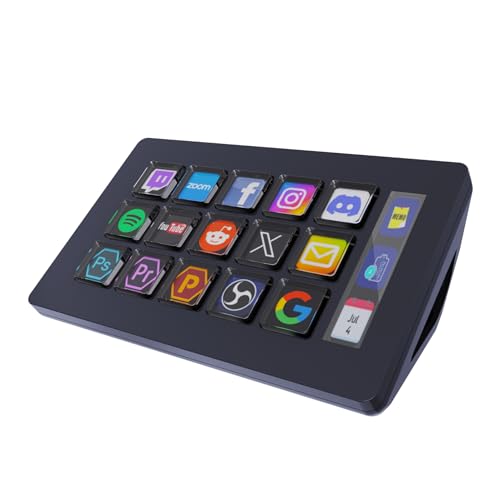 Basicolor Macro Pad,Stream Controller Deck with 15 Customizable Macro Keys Compatible with...
