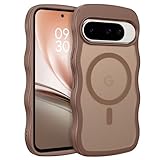 BENTOBEN Magnetic for Google Pixel 10 Case Cute, Curly Wavy Pixel10 Case [Compatible with MagSafe], Anti-Slip Shockproof Matte Slim Women Girls Boys Phone Cover for Google 10 6.3', Desert Titanium