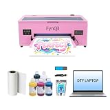 Fynqil A3 DTF Printer R1390 with Laptop for Beginner, A3 13' DTF Transfer Printing Machine for DIY Print T-Shirts Apparel with White Ink Systems Includes Consumable, Laptop (Remote Installation)