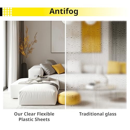 Image of 6-Pack Crystal Clear PET Plastic Sheet - Thick & Flexible - Clear Plastic Sheets for Crafts, Poster Protection, DIY Projects - Transparent Plastic Sheet in 52 inchx24 inchx0.03 inch