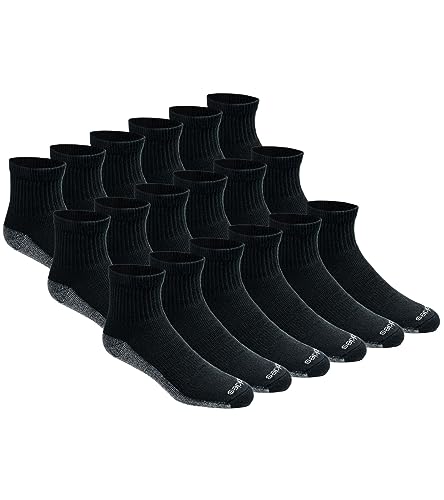Dickies Dri-tech moisture control quarter socks (men's) 6/12/18 pairs