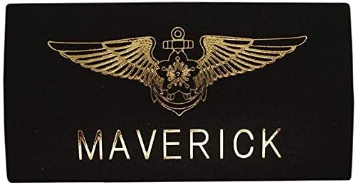 限定！文字入れ 自衛隊グッズ レザー ネームタグ 海上自衛隊 パイロット ブラック シルバー箔 【燦吉 SANKICHI】