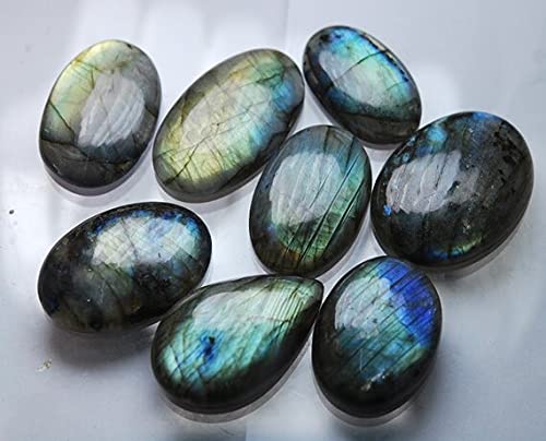 Cabochon labradorite arc-en-ciel 41-33mm pour pendentif fait main et bien-être