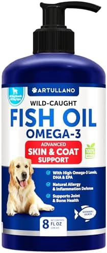 Canine Fish Oil Liquid – Joint & Heart Support – Dog Immune Supplement – Fish Oil for Dogs