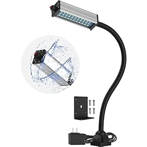 Flexible Work Light, Machine Light, Gooseneck Led Light IP66 Waterproof 800 Lumen 120 Volt 44Leds Screw Mounted…
